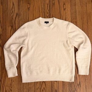 Club Monaco Men's Cream Crewneck Sweater